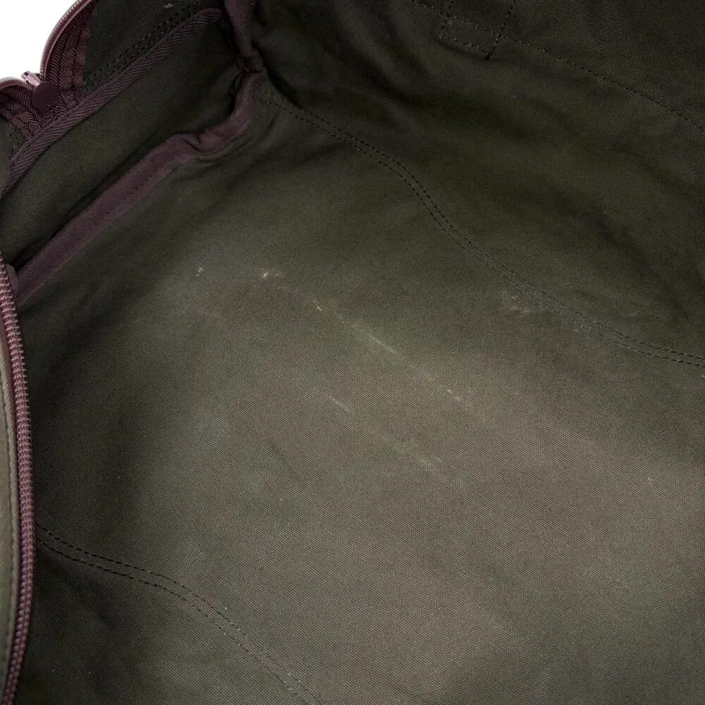 Duluth Pack Canvas Leather Weekender Duffel Bag Olive Drab 33L